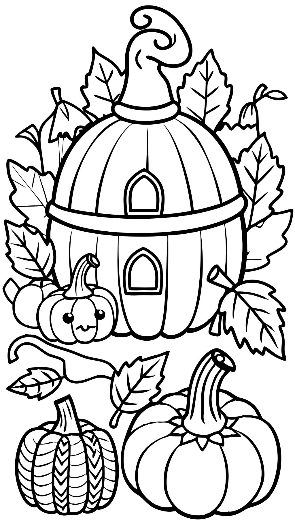 coloriages de citrouilles d’automne